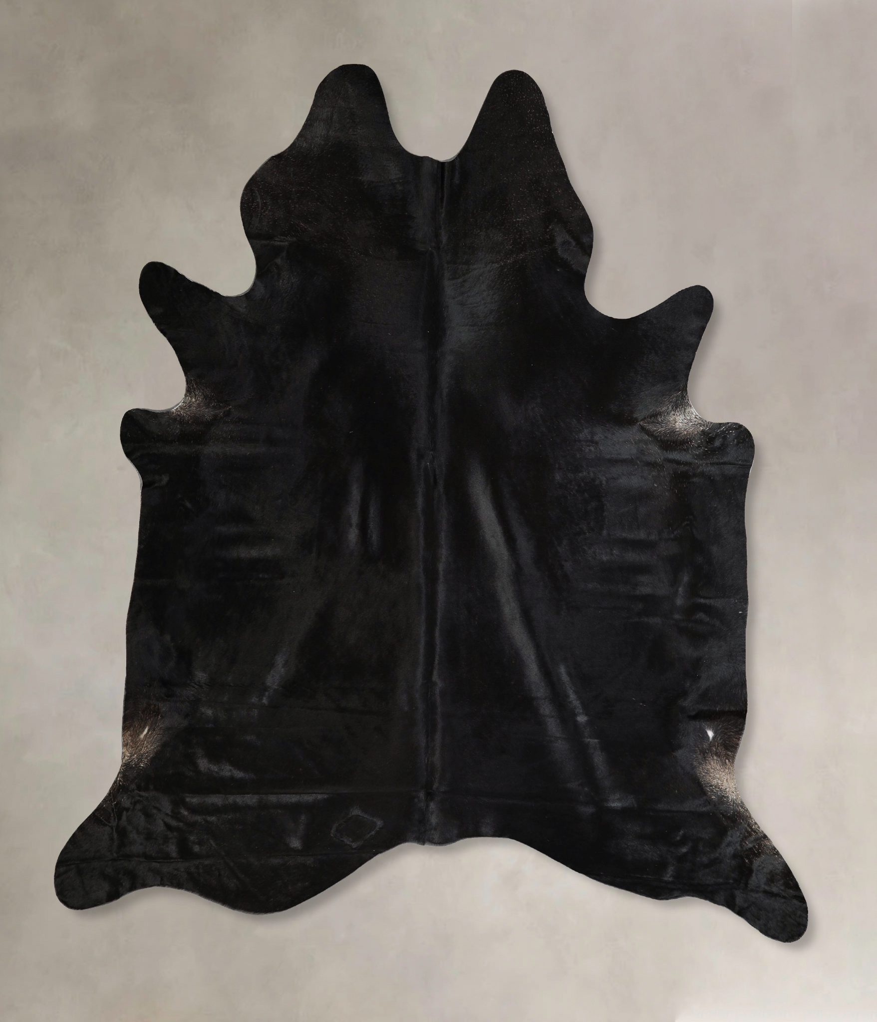 Solid Black Cowhide Rug #A45816