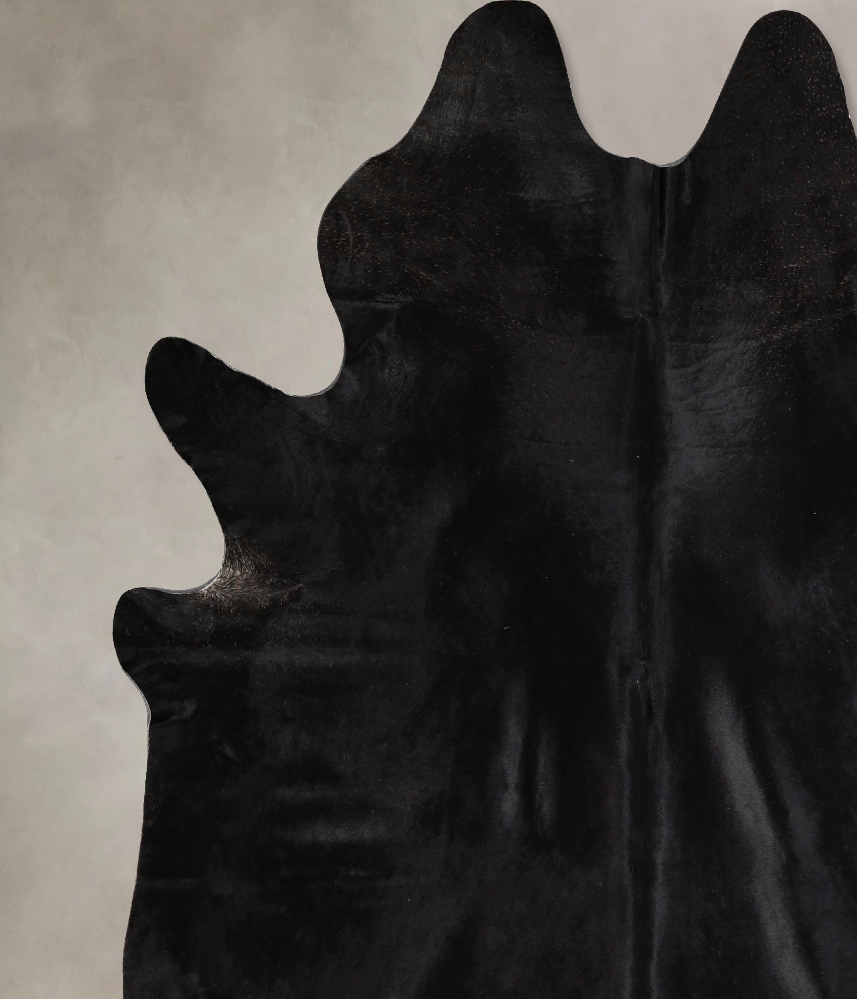 Solid Black Cowhide Rug #A45816
