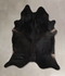 Solid Black XX-Large Brazilian Cowhide Rug 7'8