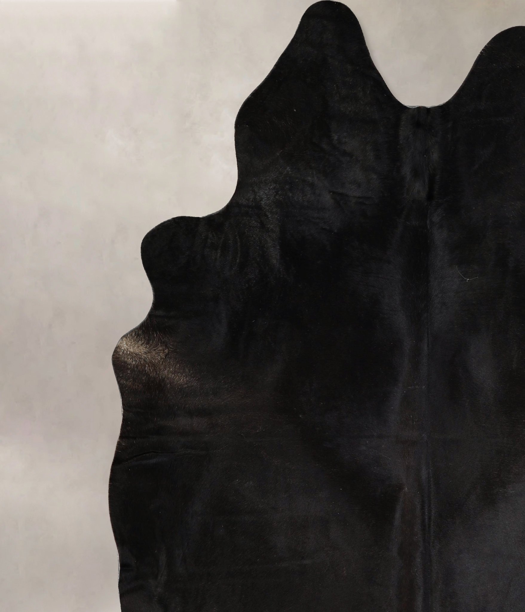 Solid Black Cowhide Rug #A45817