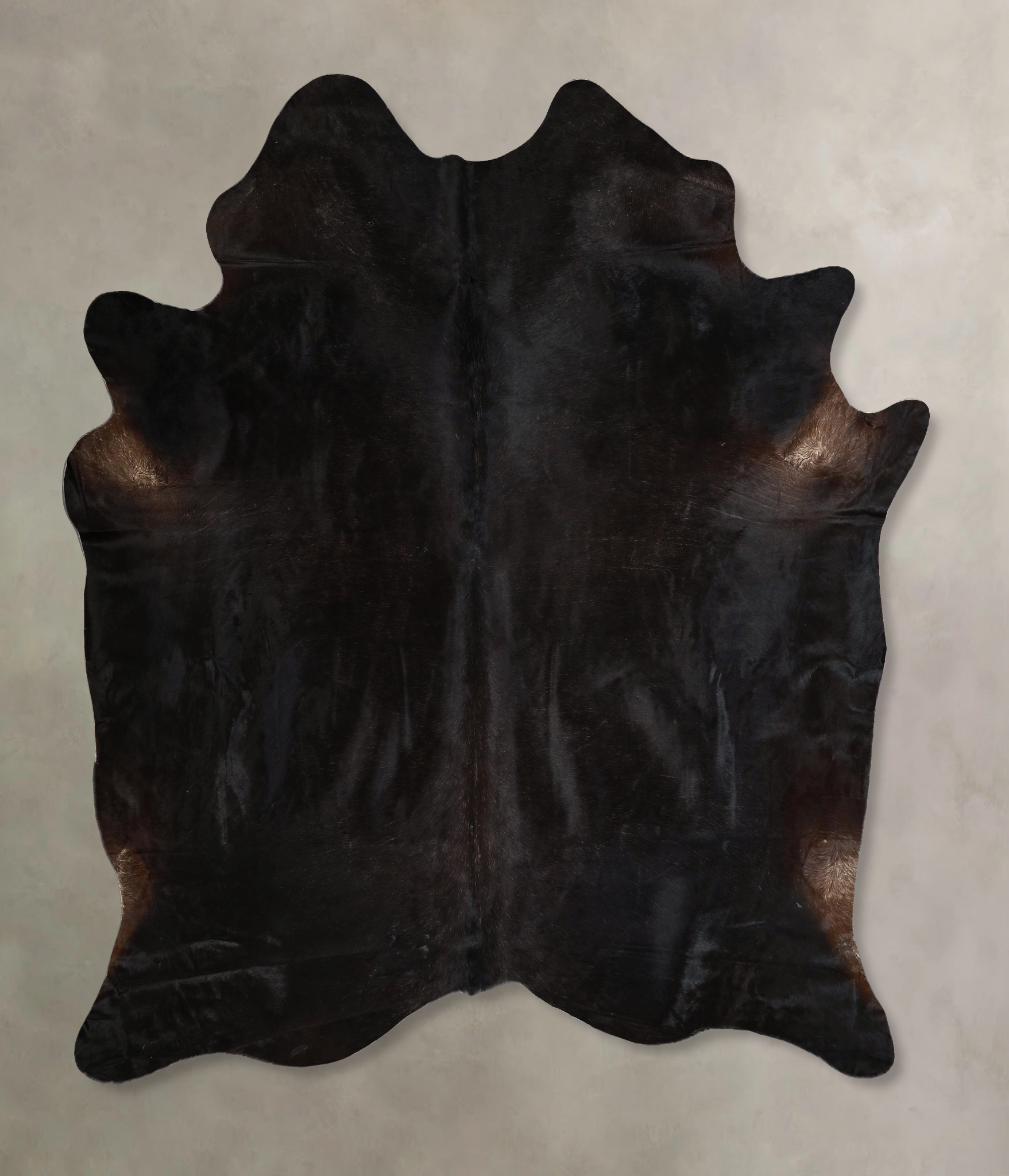 Solid Black Cowhide Rug #A45818