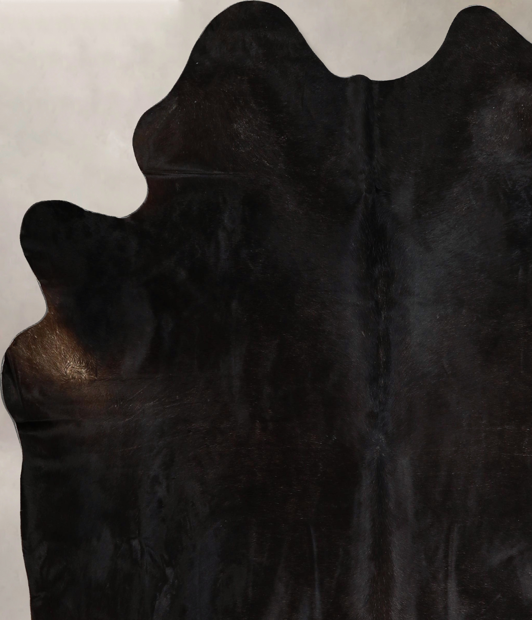Solid Black Cowhide Rug #A45818