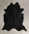 Solid Black X-Large Brazilian Cowhide Rug 7'5