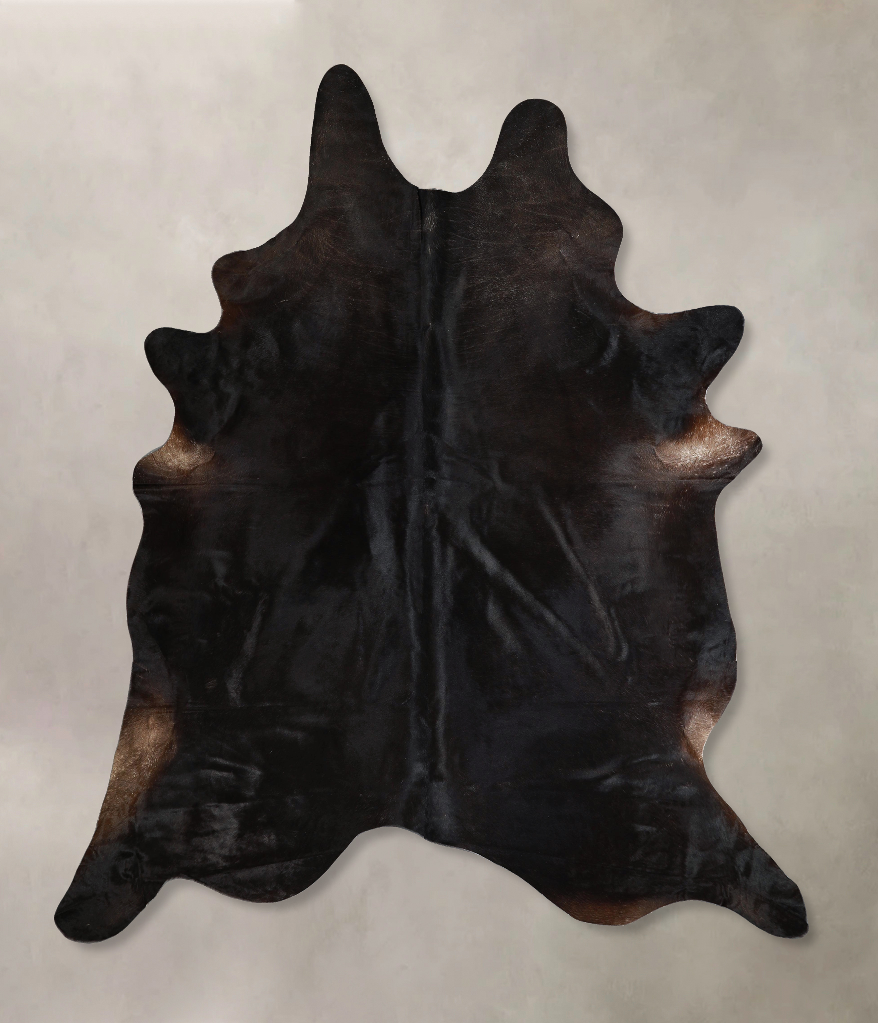 Solid Black Cowhide Rug #A45820