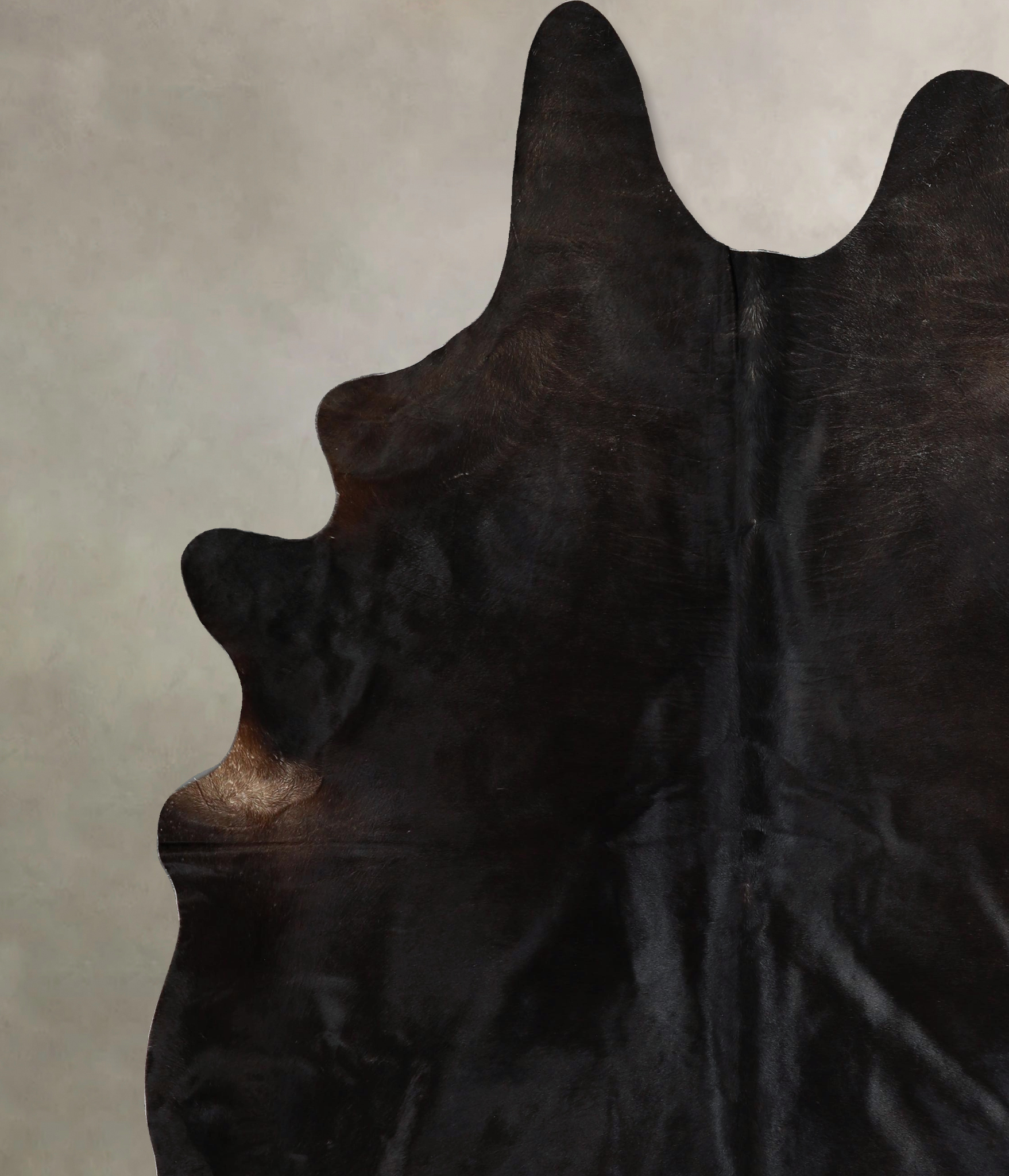 Solid Black Cowhide Rug #A45820