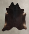 Solid Black XX-Large Brazilian Cowhide Rug 7'5