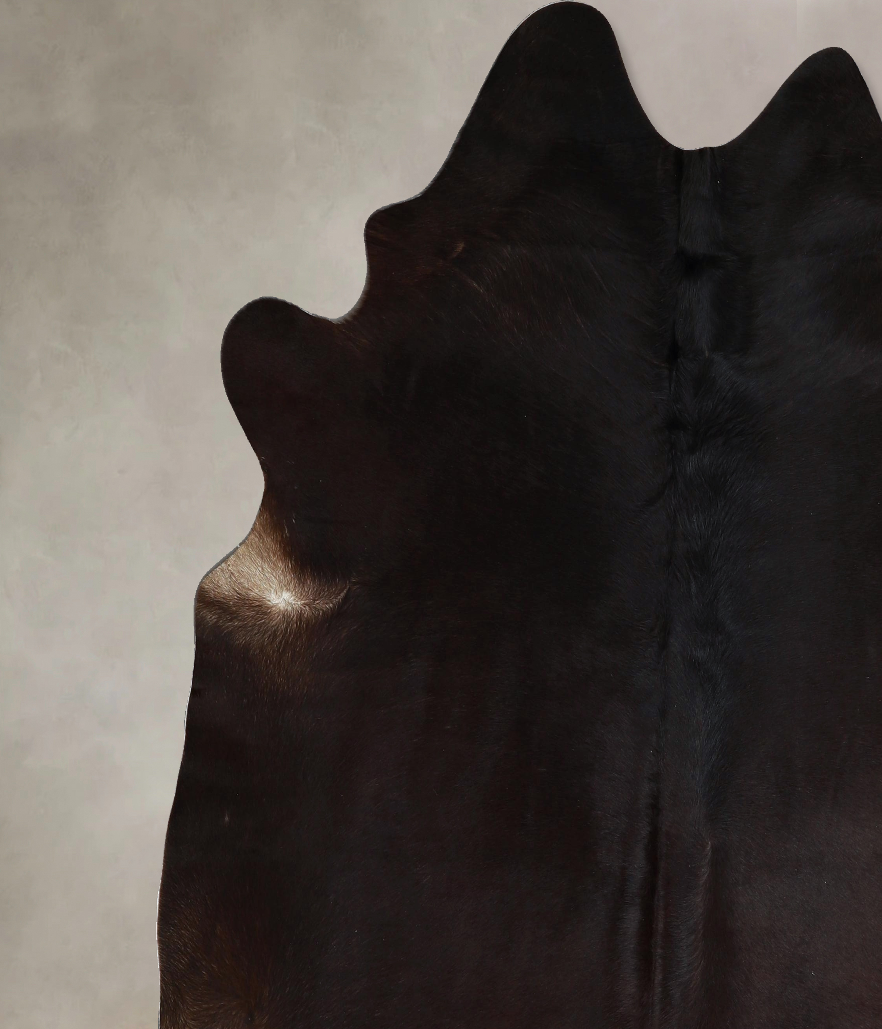 Solid Black Cowhide Rug #A45826