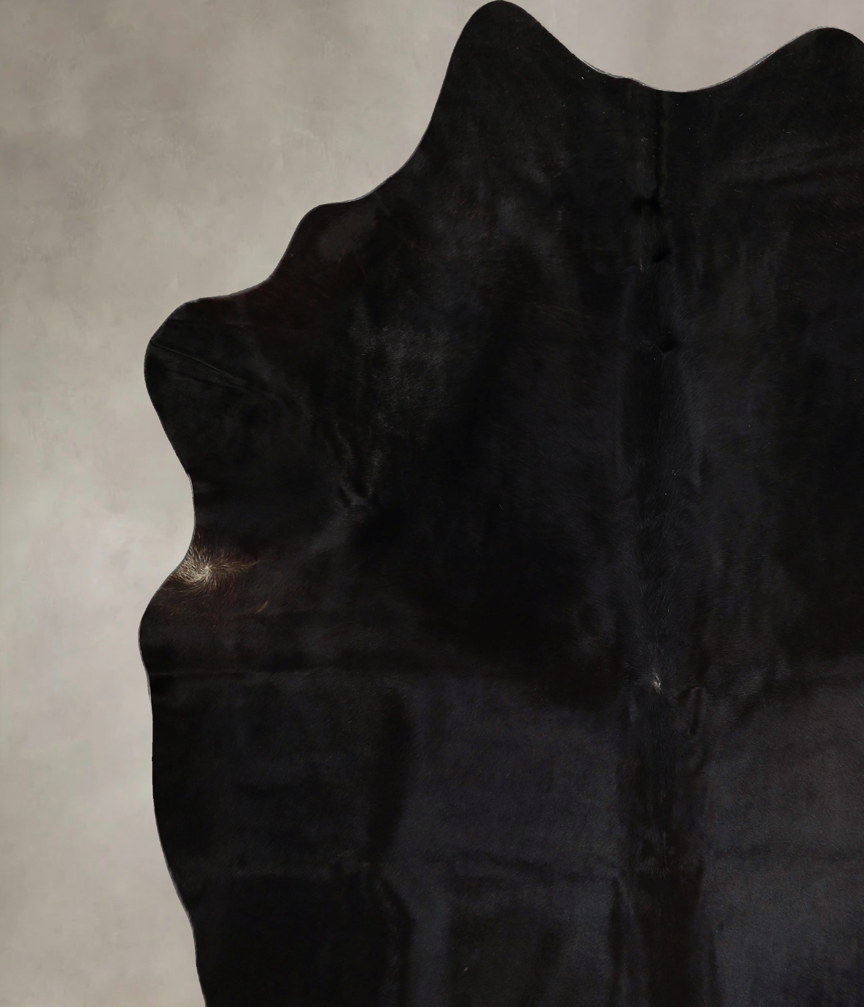 Solid Black Cowhide Rug #A45827