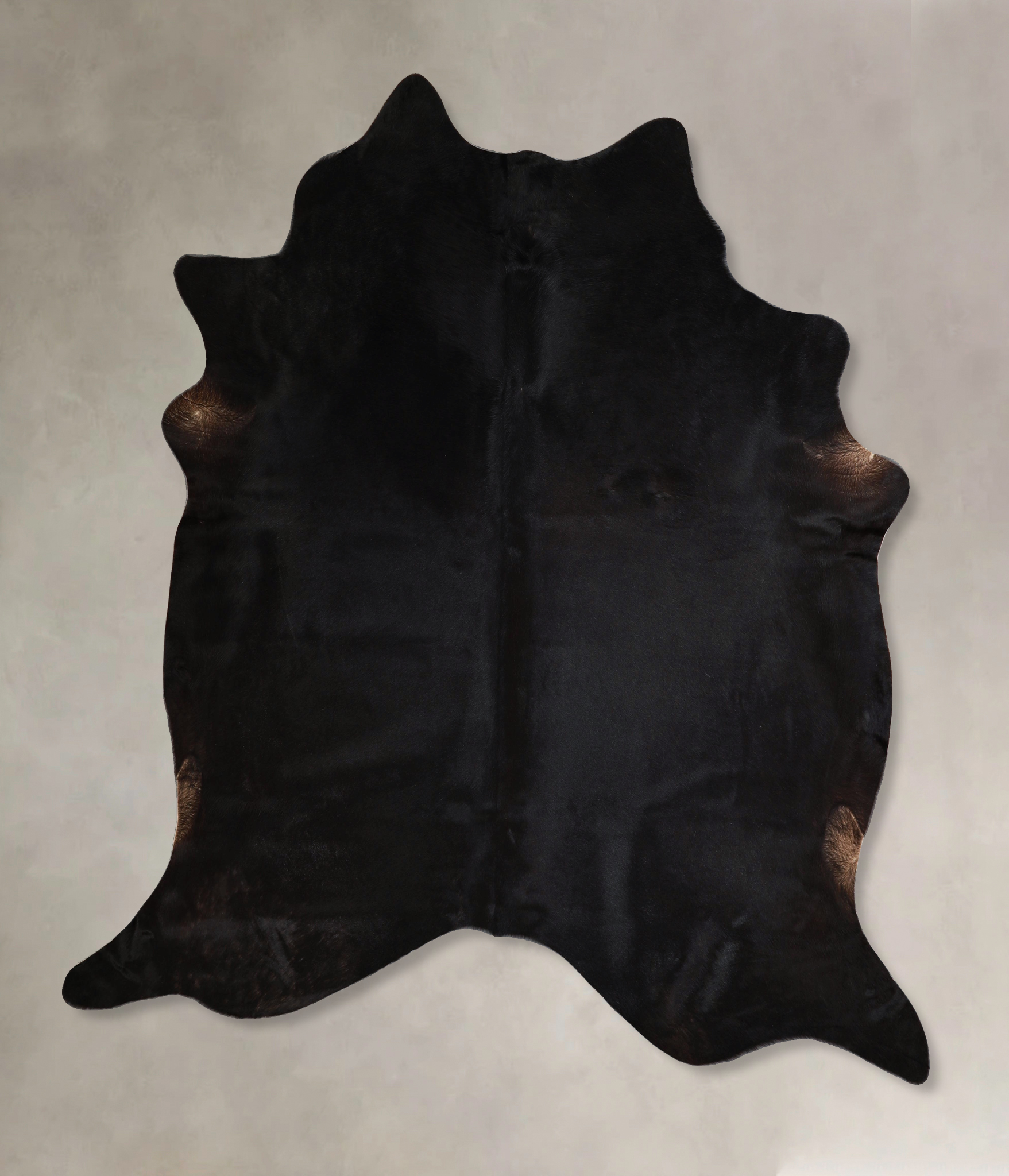 Solid Black Cowhide Rug #A45829