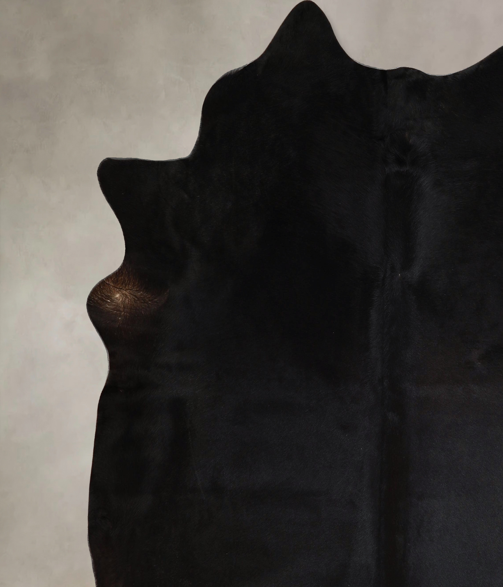 Solid Black Cowhide Rug #A45829