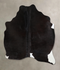 Solid Black Large Brazilian Cowhide Rug 6'6