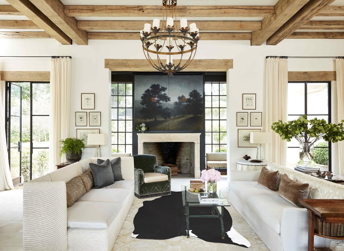 Solid Black Cowhide Rug #A45834