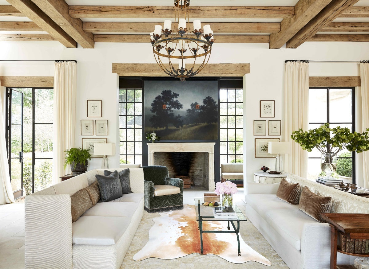 Beige and White Cowhide Rug #A45838