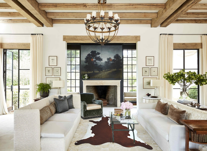 Hereford XX-Large Brazilian Cowhide Rug 8'4"H x 7'1"W #A45841 by Hudson Hides