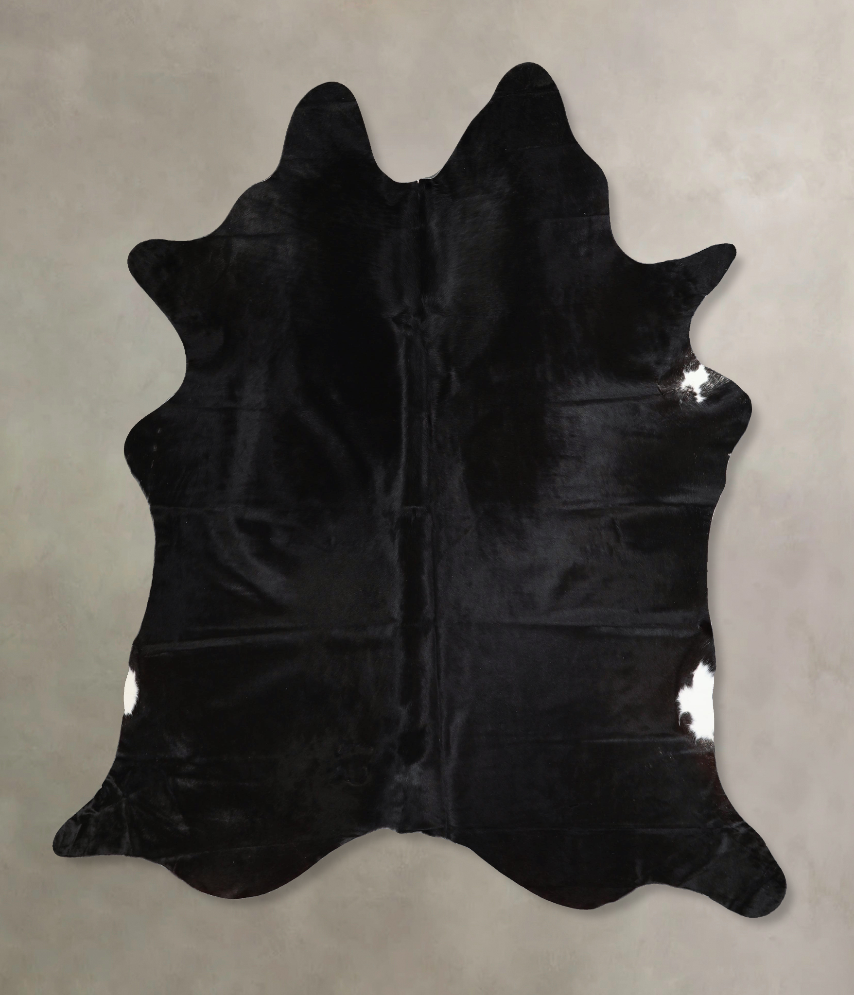 Solid Black Cowhide Rug #A45866