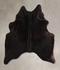 Solid Black Large Brazilian Cowhide Rug 6'6