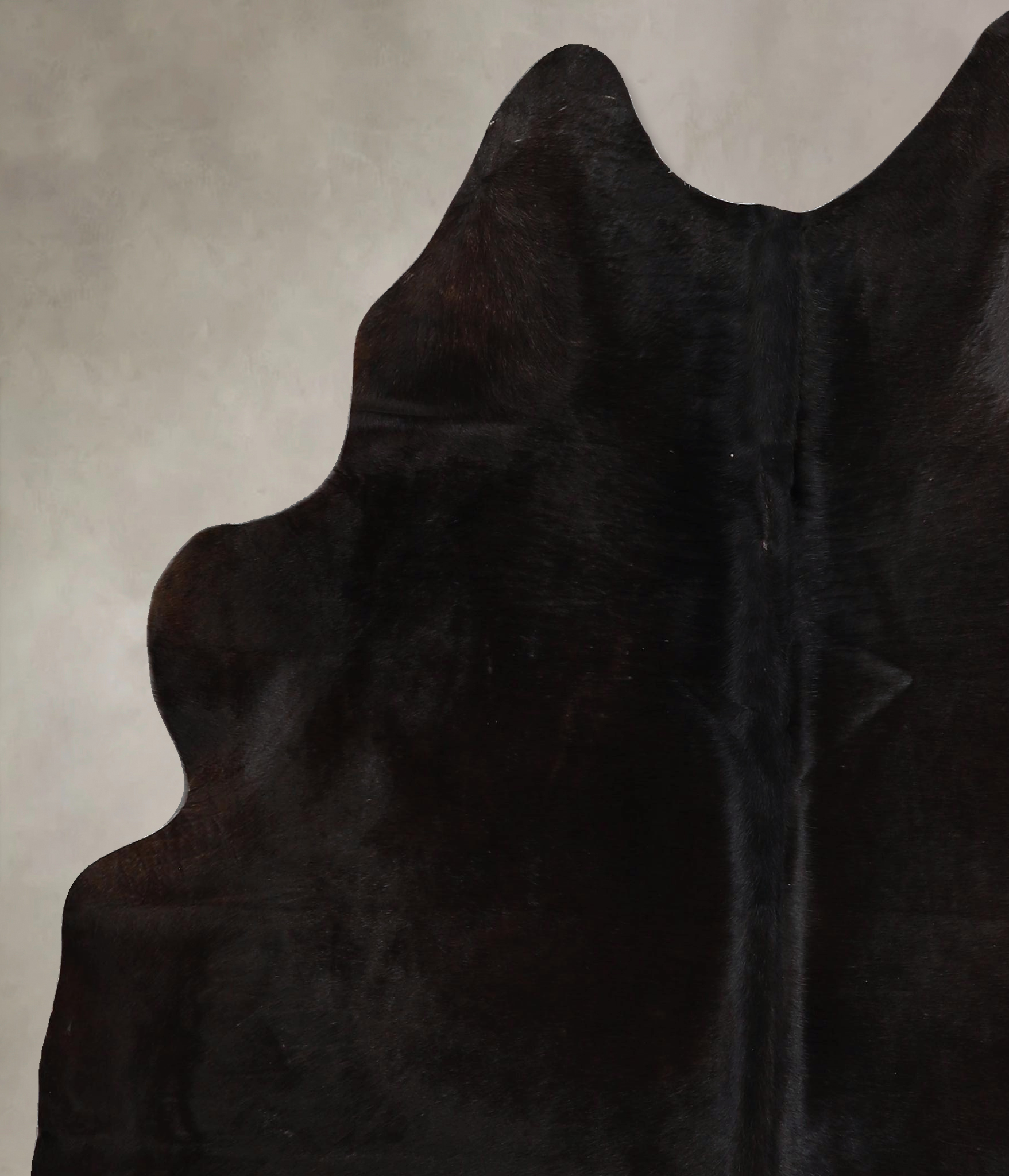 Solid Black Cowhide Rug #A45867