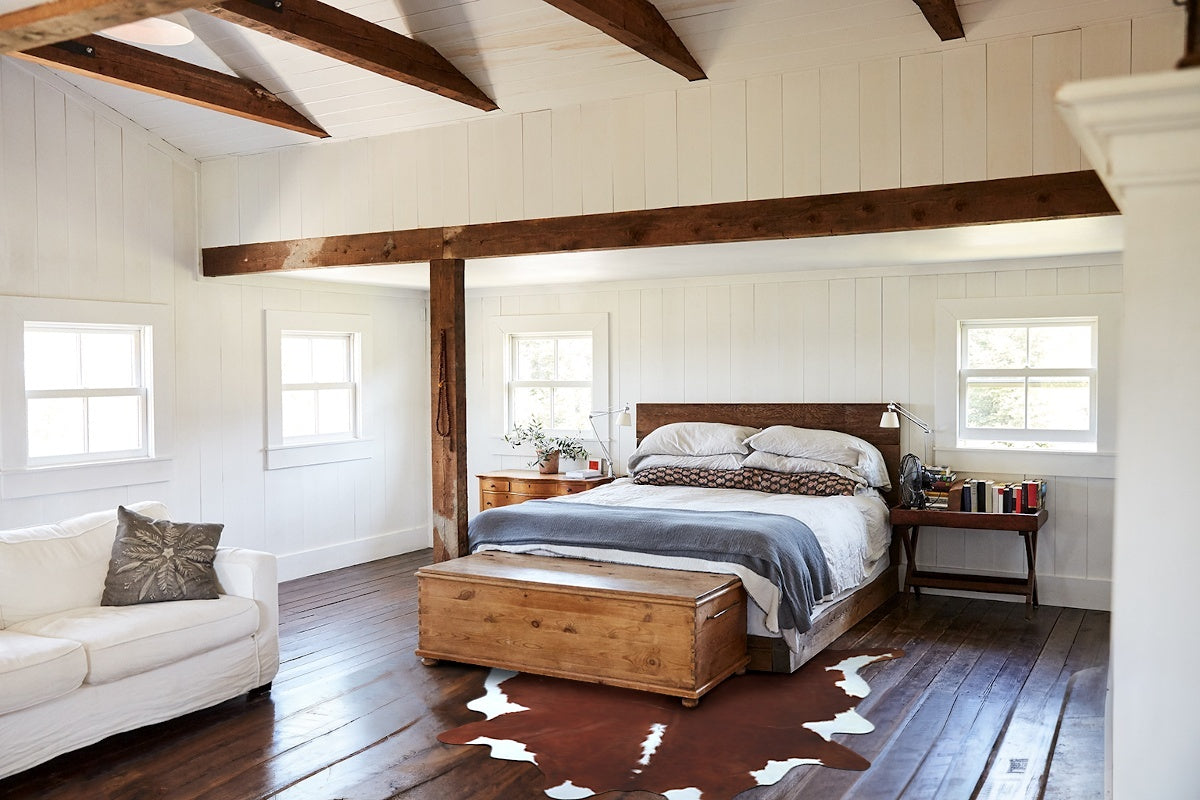 Brown and White Regular Cowhide Rug #A45871