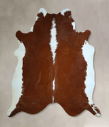 Hereford XX-Large Brazilian Cowhide Rug 7'10"H x 7'8"W #A45872 by Hudson Hides