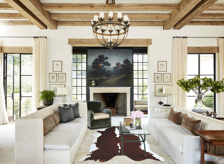 Hereford XX-Large Brazilian Cowhide Rug 7'7"H x 6'10"W #A45873 by Hudson Hides