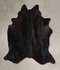 Solid Black X-Large Brazilian Cowhide Rug 7'1