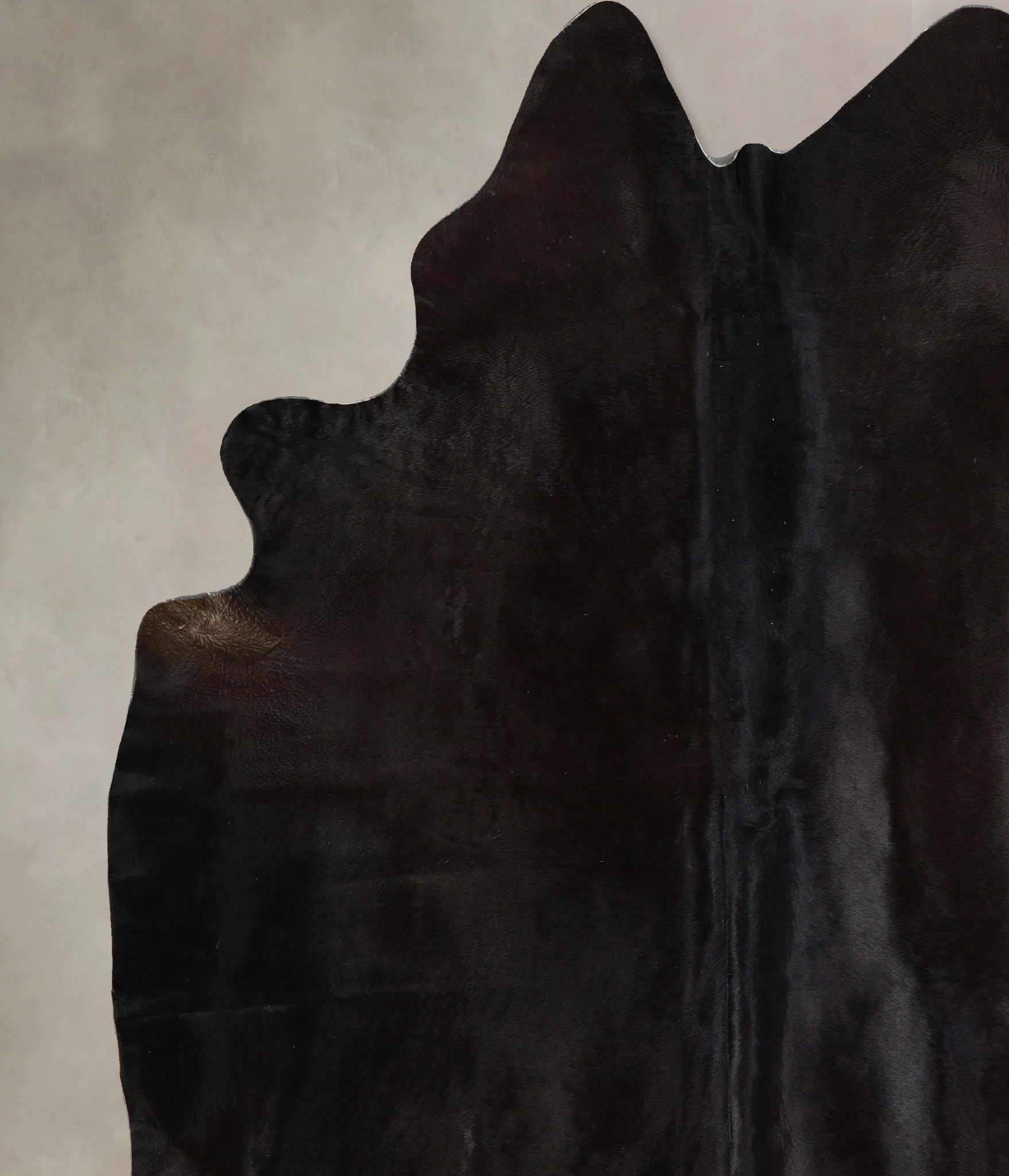 Solid Black Cowhide Rug #A45877