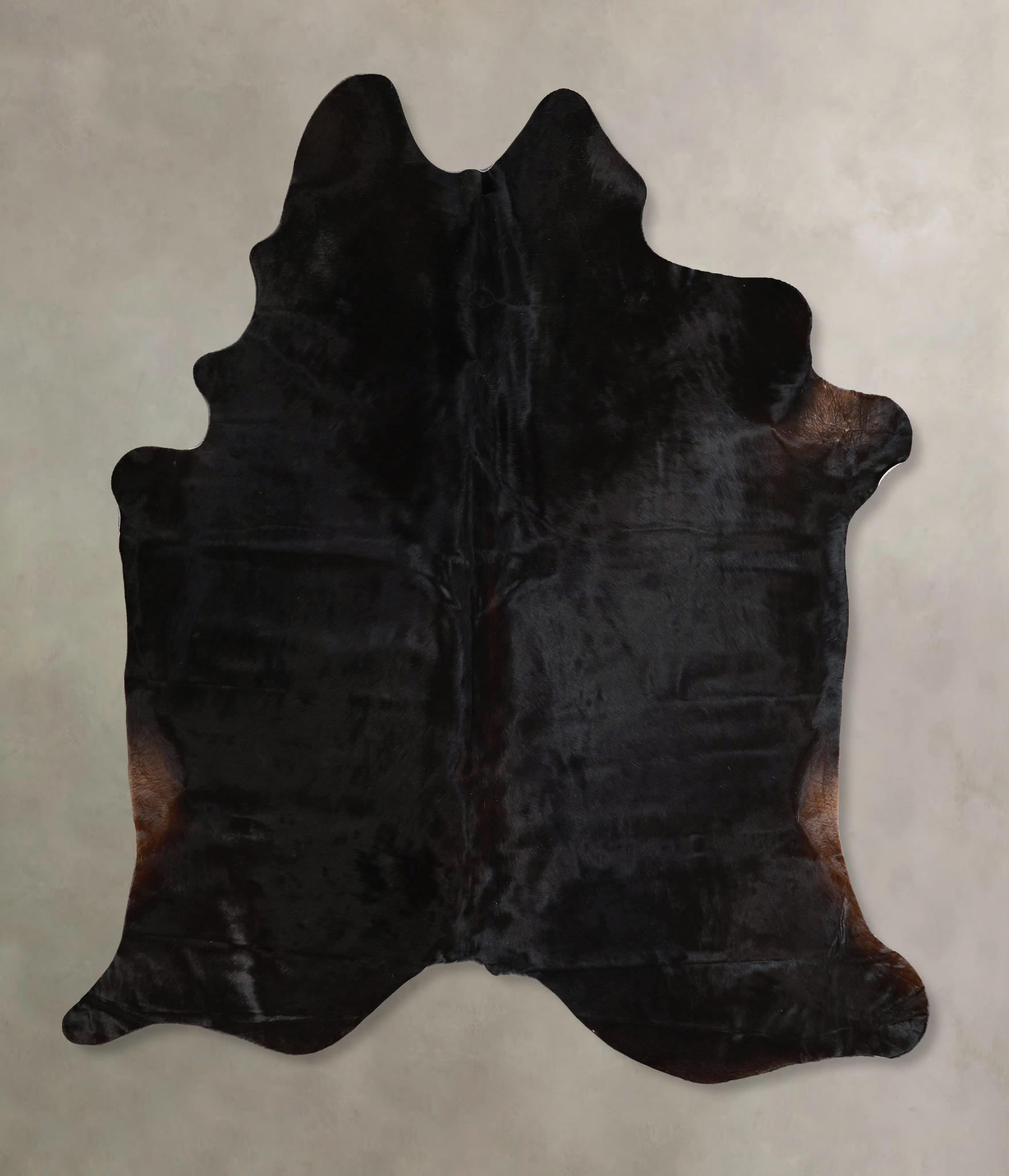 Solid Black Cowhide Rug #A45879