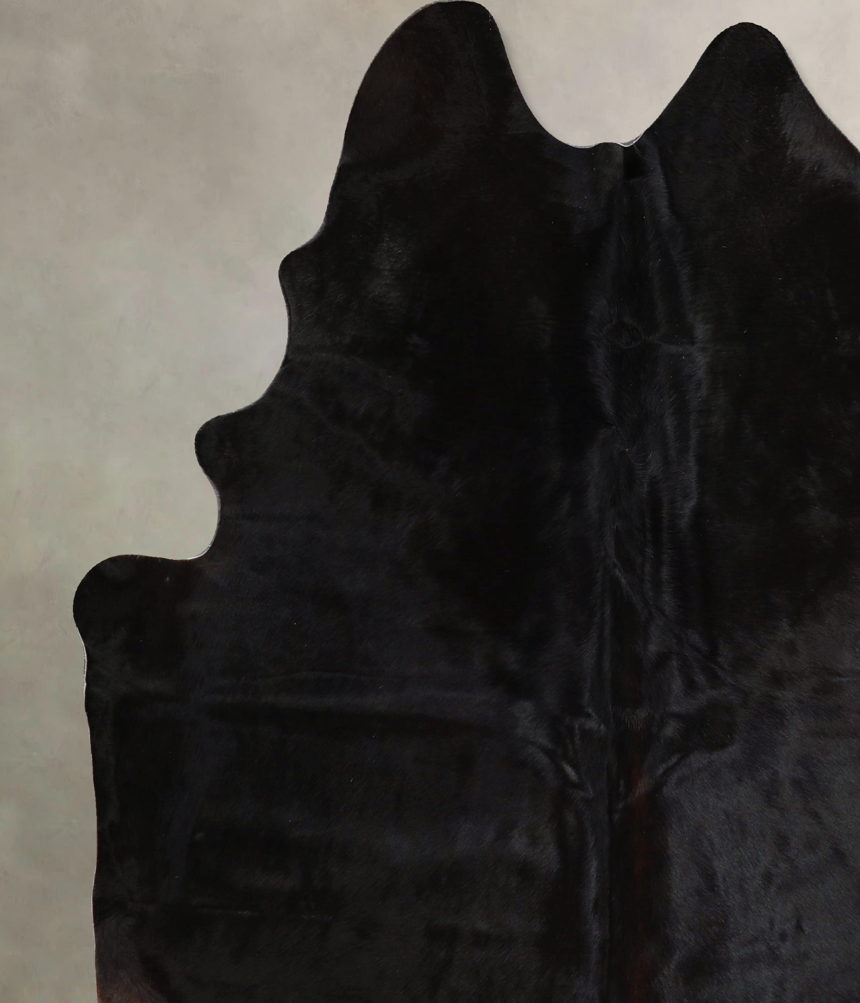 Solid Black Cowhide Rug #A45879