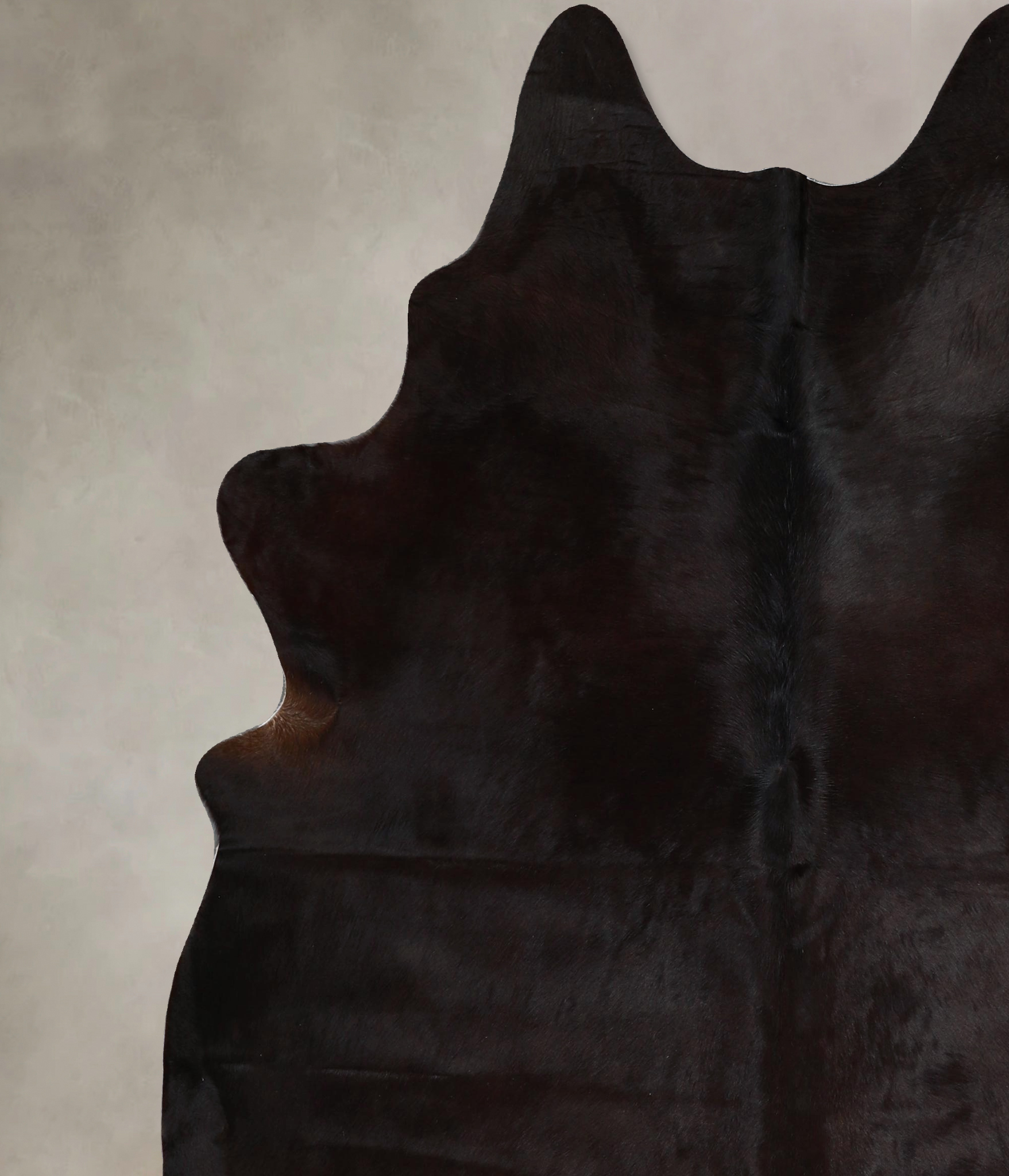 Solid Black Cowhide Rug #A45880