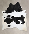 Black and White X-Large Brazilian Cowhide Rug 7'8