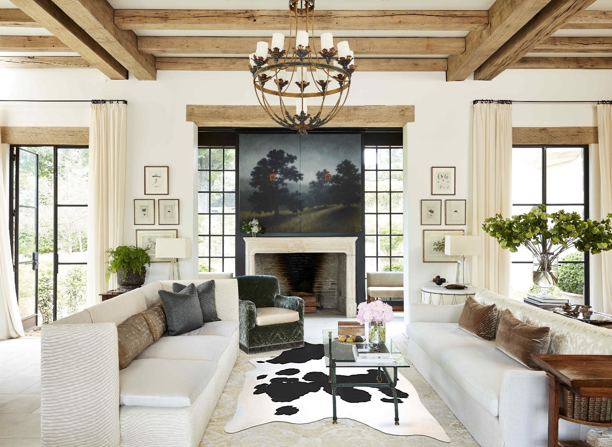 Black and White Cowhide Rug #A45887