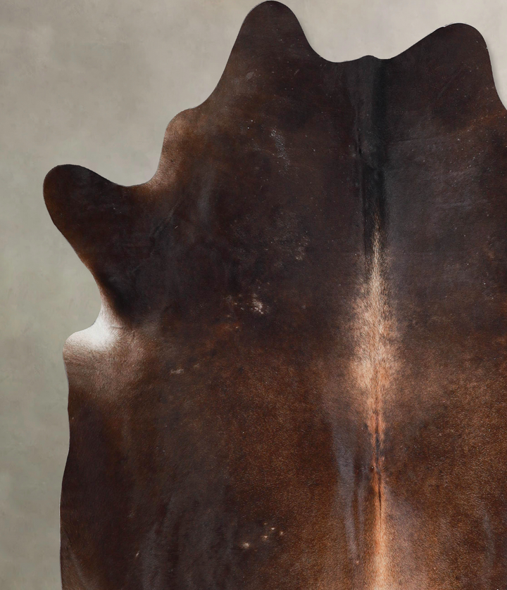 Chocolate XX-Large Brazilian Cowhide Rug 7'4"H x 6'11"W #A45894 by Hudson Hides