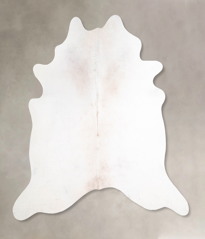 Ivory with Beige X-Large Brazilian Cowhide Rug 6'10"H x 6'5"W #A45924 by Hudson Hides