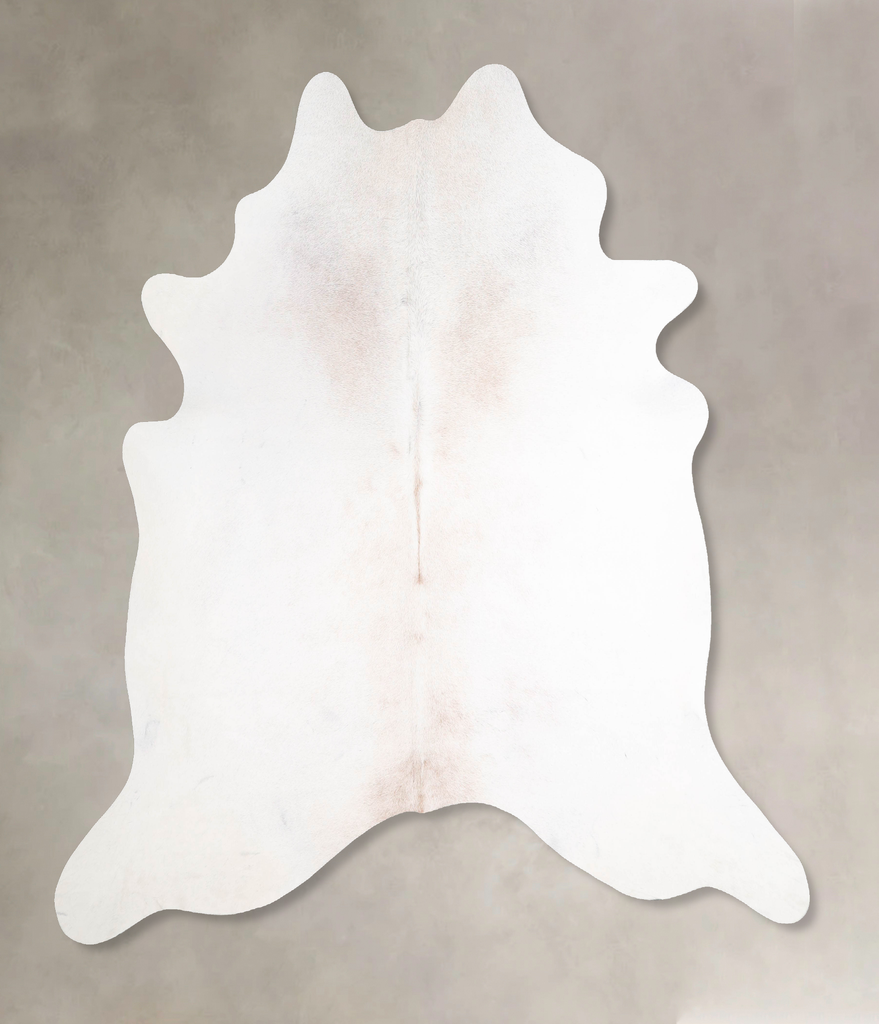 Ivory with Beige X-Large Brazilian Cowhide Rug 6'10"H x 6'5"W #A45924 by Hudson Hides