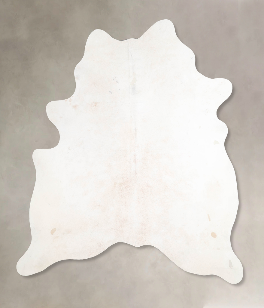 Ivory with Beige Large Brazilian Cowhide Rug 6'9"H x 5'10"W #A45936 by Hudson Hides