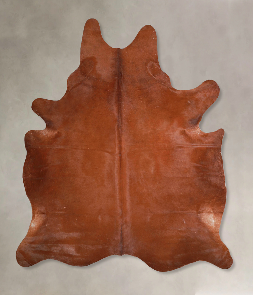 Solid Brown X-Large Brazilian Cowhide Rug 7'0"H x 5'9"W #A45950 by Hudson Hides