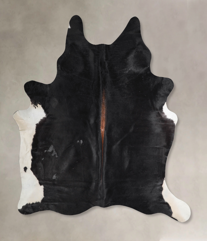 Black and White X-Large Brazilian Cowhide Rug 7'2"H x 6'1"W #A45958 by Hudson Hides