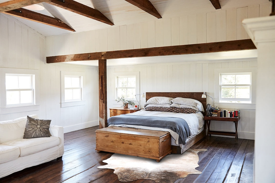 Light Brindle X-Large Brazilian Cowhide Rug 7'8"H x 6'2"W #A45968 by H