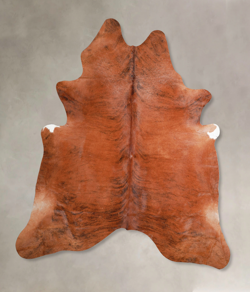 Medium Brindle XX-Large Brazilian Cowhide Rug 7'7"H x 6'10"W #A45971 by Hudson Hides