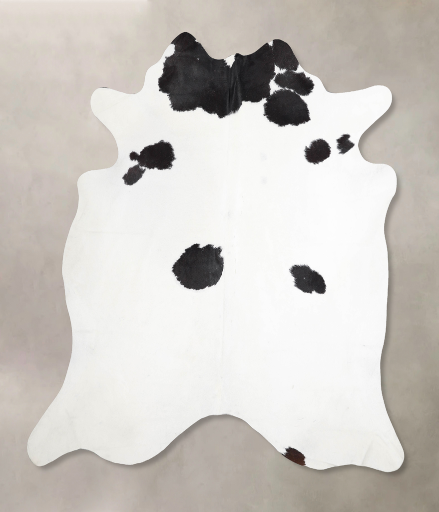 Black and White X-Large Brazilian Cowhide Rug 7'3"H x 6'11"W #A45972 by Hudson Hides