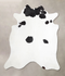 Black and White X-Large Brazilian Cowhide Rug 7'3