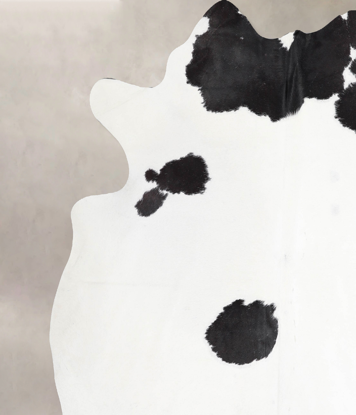 Black and White X-Large Brazilian Cowhide Rug 7'3"H x 6'11"W #A45972 by Hudson Hides