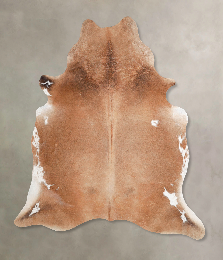 Brown and White Regular X-Large Brazilian Cowhide Rug 6'11"H x 5'10"W #A45996 by Hudson Hides