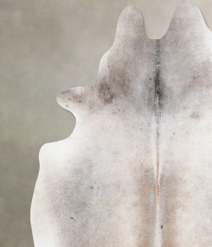 Grey with Beige X-Large Brazilian Cowhide Rug 7'3"H x 6'11"W #A45997 by Hudson Hides