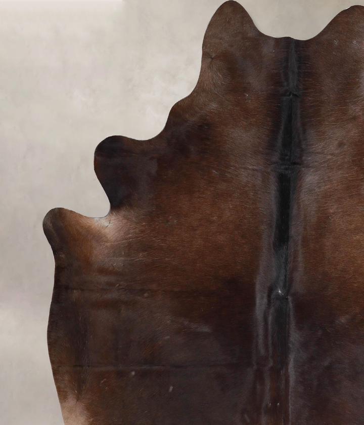 Chocolate X-Large Brazilian Cowhide Rug 7'3"H x 6'2"W #A45999 by Hudson Hides