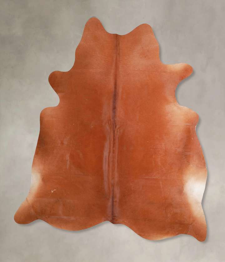 Solid Brown X-Large Brazilian Cowhide Rug 6'9"H x 6'2"W #A46004 by Hudson Hides
