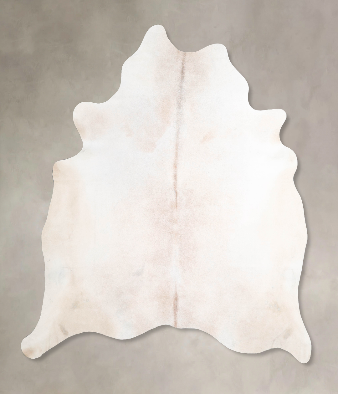 Ivory with Beige X-Large Brazilian Cowhide Rug 7'1"H x 6'0"W #A46009 b