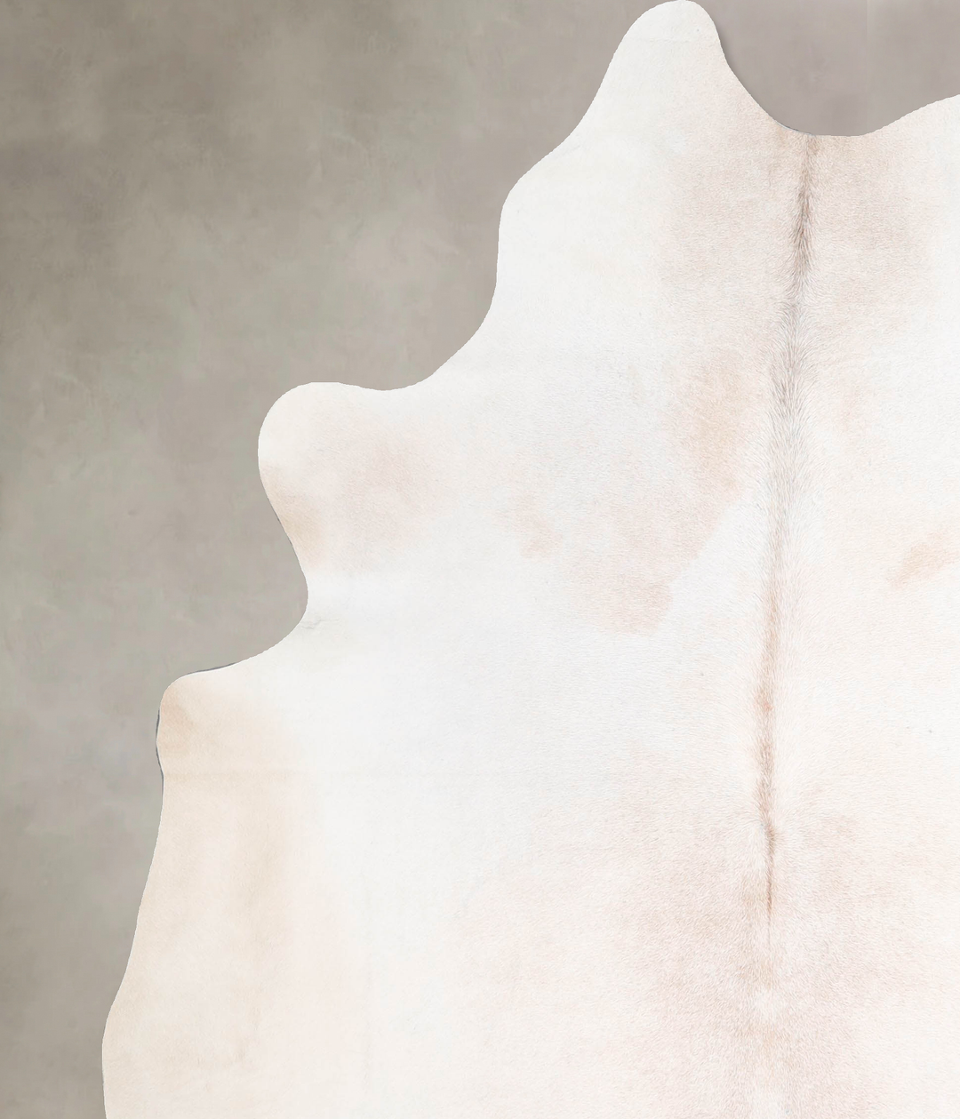 Ivory with Beige X-Large Brazilian Cowhide Rug 7'1"H x 6'0"W #A46009 b