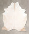 Ivory with Beige Large Brazilian Cowhide Rug 6'4