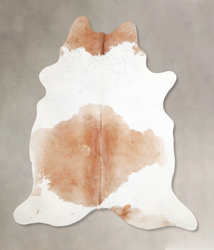 Brown and White X-Large Brazilian Cowhide Rug 7'1"H x 6'5"W #A46014 by Hudson Hides